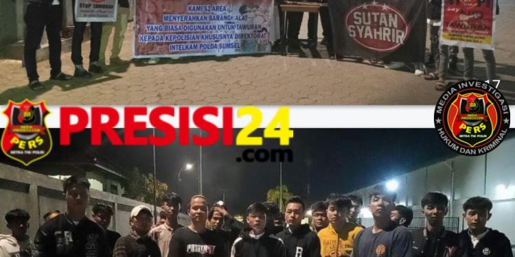 Subdit IV Polda Sumsel Bersama S2AREA Bagikan Takjil ke Sekaligus Deklarasi Stop Tawuran