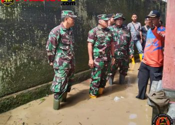 400 KK Terdampak Banjir, Kodim 0404/Muara Enim Siapkan Dapur Lapangan