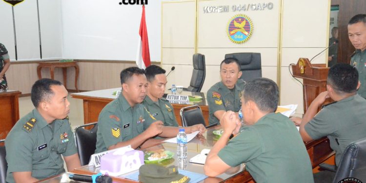 Korem 044 Gapo Menerima Kunjungan Dalproggar Itdam II Sriwijaya