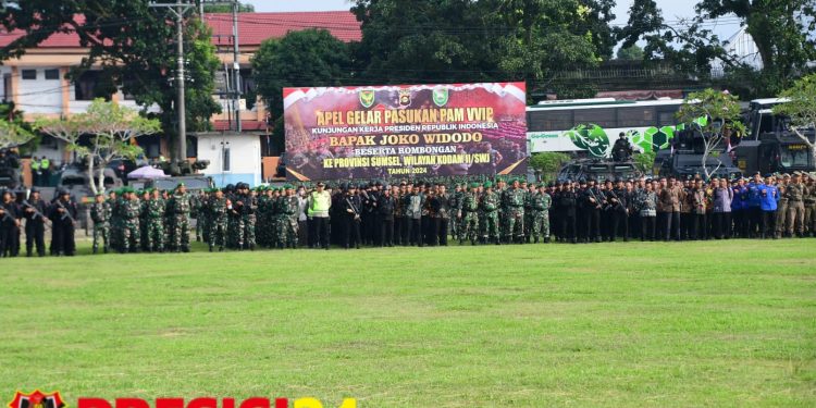 Korem 044/Gapo Laksanakan Gelar Pasukan Pam VVIP RI 1
