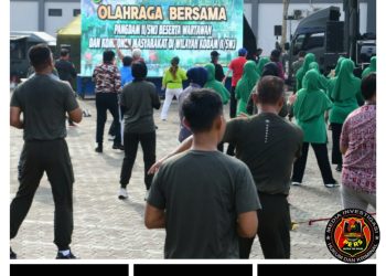 Jumat Sehat, Korem 044 Gapo Ikuti Olahraga Bersama Pangdam II Sriwijaya