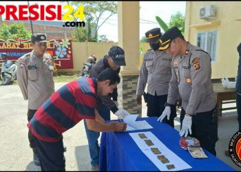 Brangking News, Polsek Sako Memberikan Apresiasi Kepada Sutio Berinisiatif Serahkan Amunisi Aktif