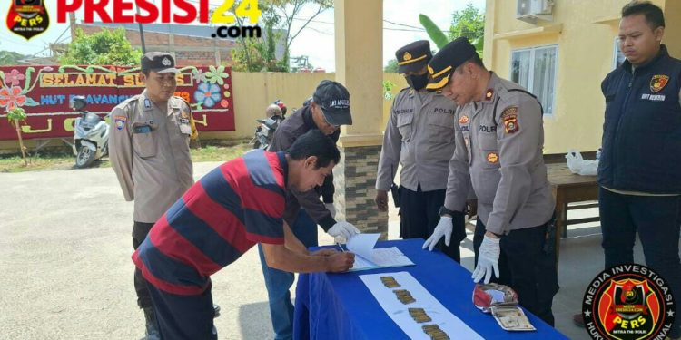 Brangking News, Polsek Sako Memberikan Apresiasi Kepada Sutio Berinisiatif Serahkan Amunisi Aktif