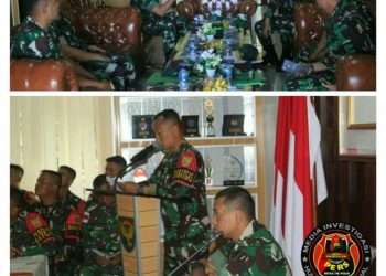 Spaban VI Ops DN Sopsad Tinjau Kesiapan Ops Satgas Pamtas RI-PNG Statis Yonif 144 JY