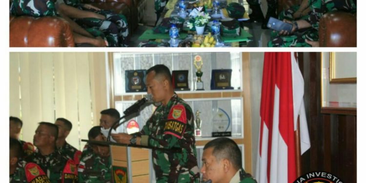 Spaban VI Ops DN Sopsad Tinjau Kesiapan Ops Satgas Pamtas RI-PNG Statis Yonif 144 JY