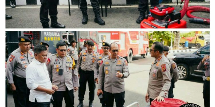 Pastikan Siap Dukung Antisipasi Karhutla, Kapolda Sumsel Periksa Kendaraan dan Sarana Peralatan Pemadam Api
