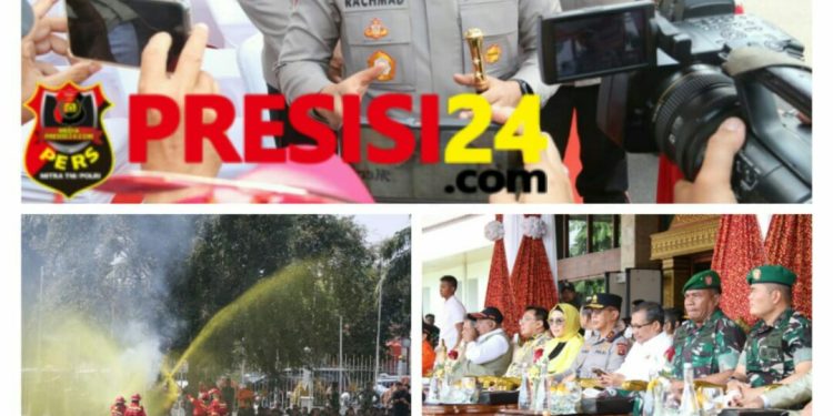 Polda SUMSEL Laksanakan Apel Siaga dan Simulasi Penanggulangan Kebakaran Hutan