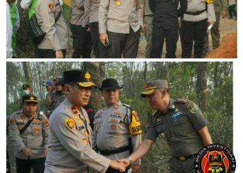 Tim gabungan Polda Sumsel dan Polres Muara Enim Melakukan Penertiban Tambang Ilegal Batubara