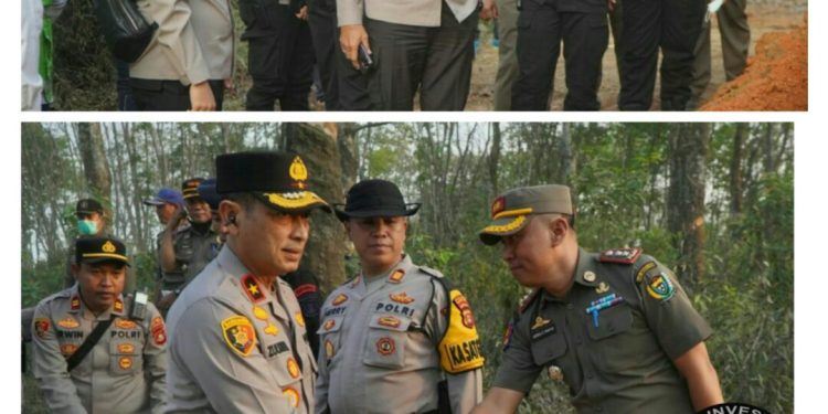 Tim gabungan Polda Sumsel dan Polres Muara Enim Melakukan Penertiban Tambang Ilegal Batubara