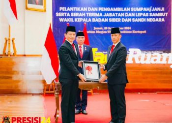 Dilantik Hinsa Siburian, Irjen A Rachmad Wibowo Sik Resmi Memangku Jabatan Wakil Kepala BSSN RI