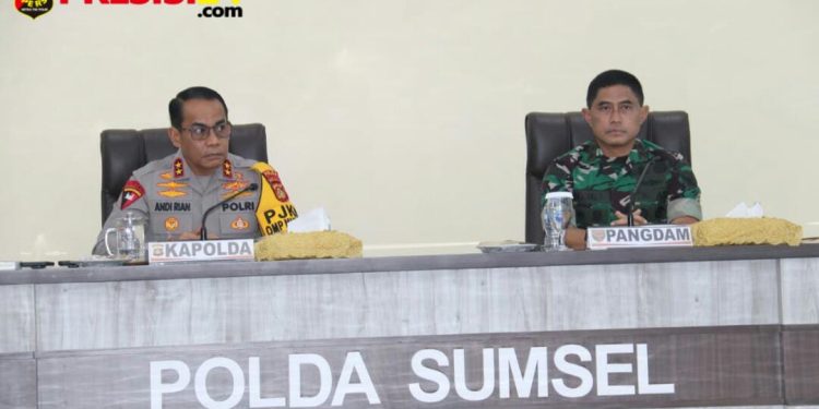 Arahan Kapolri,Kapolda SUMSEL dan Pangdam ll Sriwijaya Persiapan Pilkada Serentak 2024
