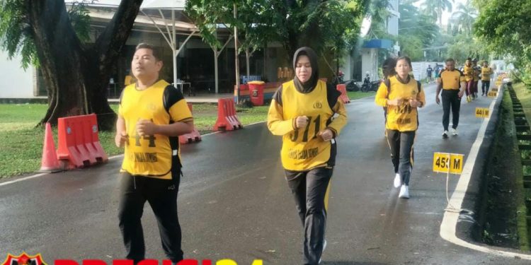 Ratusan Personil Polda Sumsel Ikuti TestKesamaptaan Jasmani