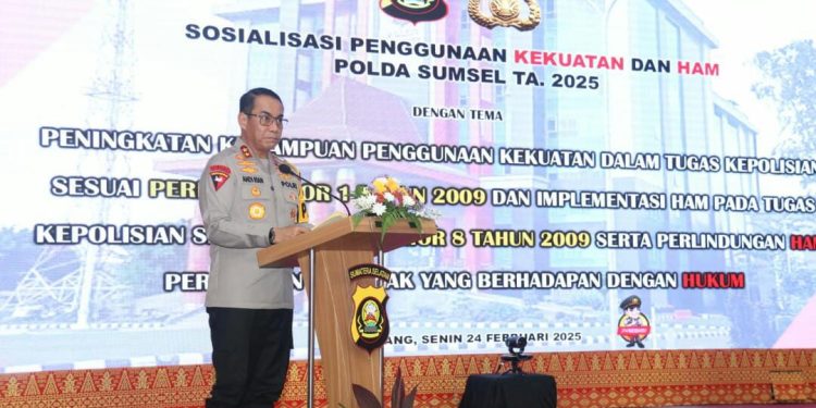 Polda Sumsel Menggelar Sosialisasi Penggunaan Kekuatan dan Ham Polda Sumsel Tahun 2025