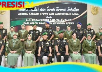 Danrem 044/Gapo Hadiri Acara Tradisi dan Serah Terima Jabatan Pejabat Kodam II/Swj