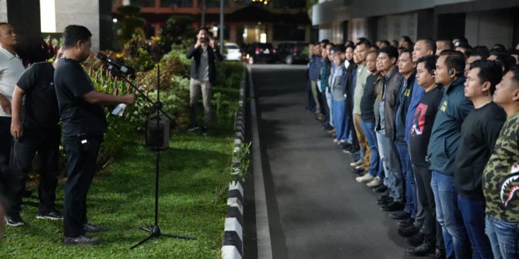 Polda Sumsel Gelar Patroli Skala Besar, 235 Personel Keliling Kota Palembang