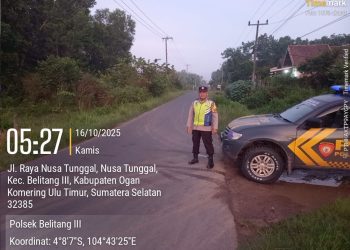 Polsek Belitang III Laksanakan Patroli Hunting Pagi Hari Cegah gangguan Kamtibmas