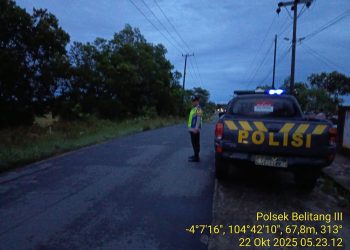 Antisipasi 3C Polsek Belitang III Gelar Patroli Hunting Di Wilayah Rawan