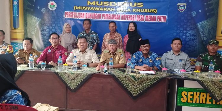 Bhabinkamtibmas Polsek Belitang III Hadiri Musrenbang Desa Sukanegara