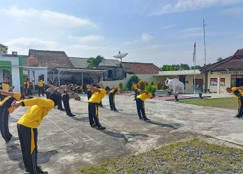 Polsek Belitang III Rutin Gelar Senam Bersama, Jaga Kekompakan