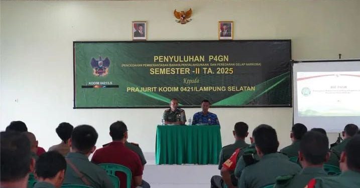 Kodim 0421 Lampung Selatan Gelar P4GN Untuk Wujudkan Satuan Bersih Narkoba