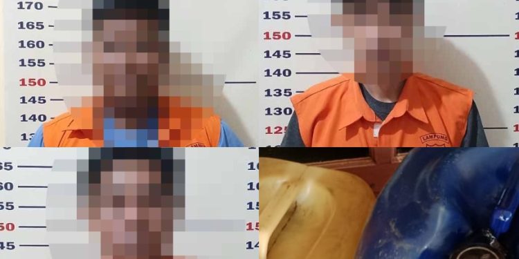 Polsek Kalianda Tangkap Tiga Pelaku Kasus Penggelapan Solar di Tambak Udang