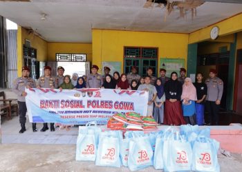 Hari Jadi Reserse ke 78 , Satreskrim Polres Gowa Salurkan Sembako Kepada Anak Panti dan Warga Kurang Mampu