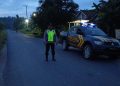 Jaga Kamtibmas, Polsek Belitang III Laksanakan Patroli Subuh